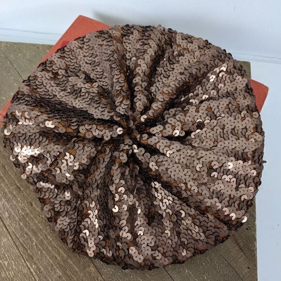 Sara Jane Full sequin hat Barret beanie rose gold brown - Picture 7 of 7